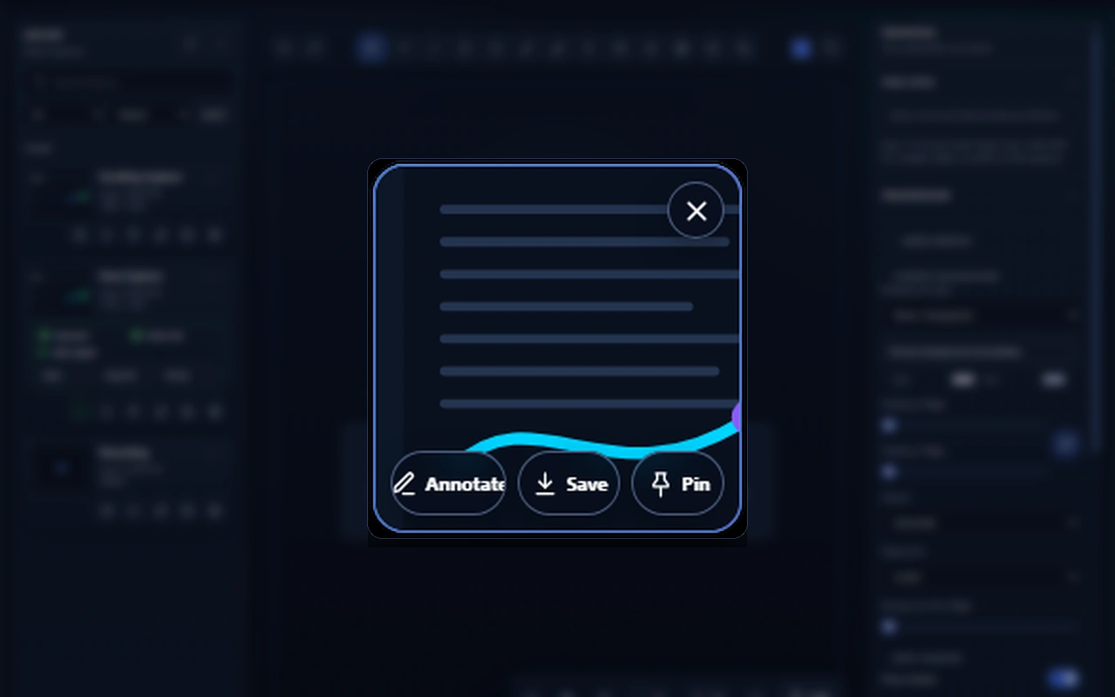 BetterScreenShot Quick Access card with annotate, save, and pin actions