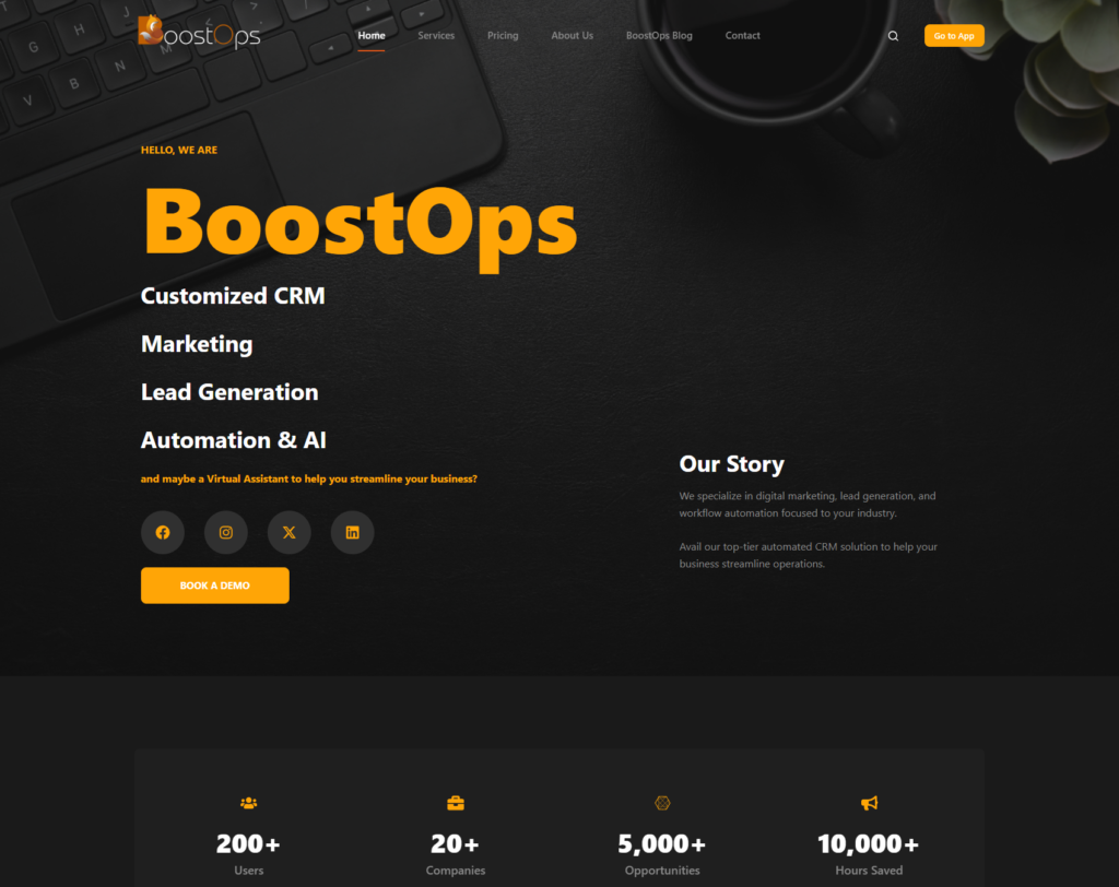 Website Design for BoostOps.org